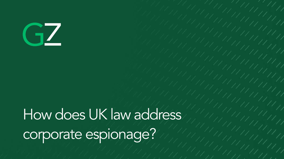 How does UK law address corporate espionage?